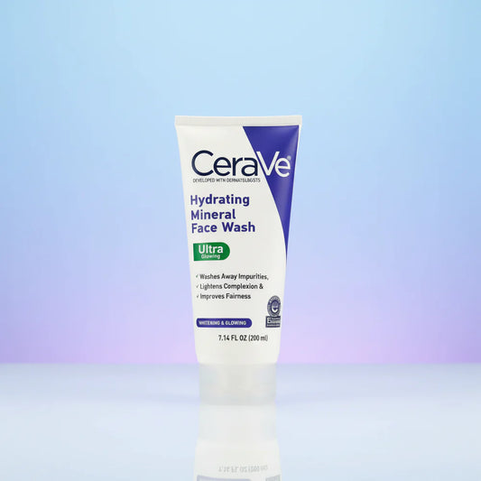 CeraVe Hydrating Mineral Face Wash – Ultra Glowing Whitening & Fairness Formula (200ml)