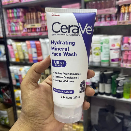 CeraVe Hydrating Mineral Face Wash – Ultra Glowing Whitening & Fairness Formula (200ml)